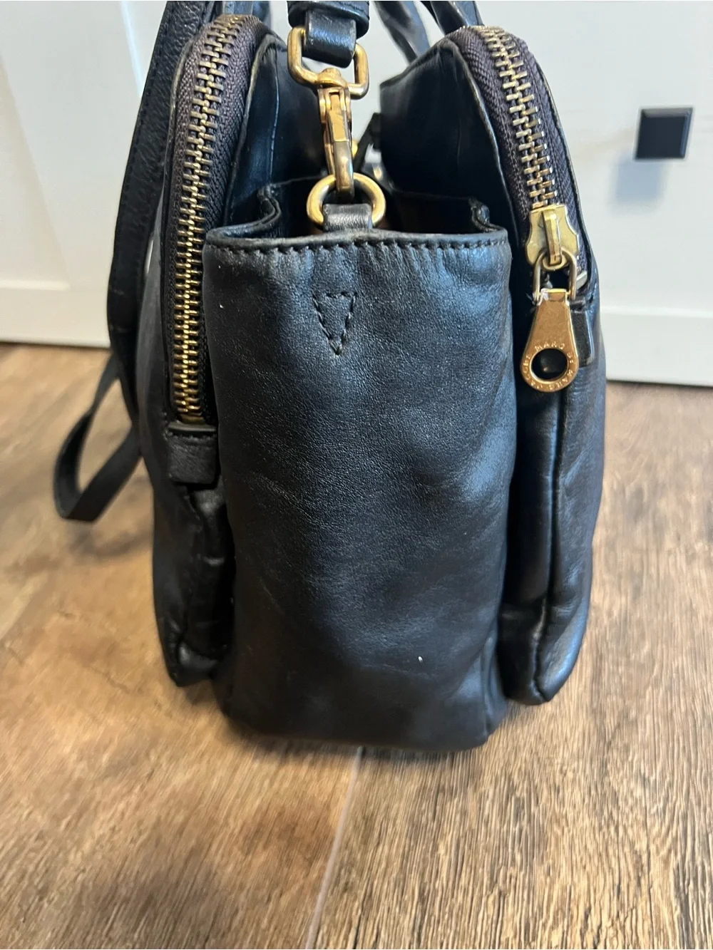 Marc by Marc Jacobs Goodbye Columbus Leather Satchel Bag - Black